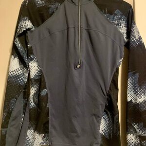 Athleta warm up jacket. Size small, blue/black/gray